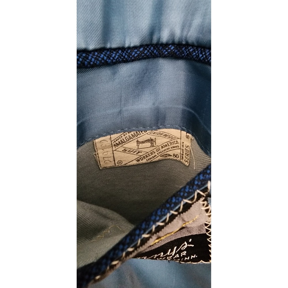 Vtg 70s Hammonton Park Wool Blazer Sport Coat Jacket mens Sz~ 43 Action Belted - Picture 10 of 16